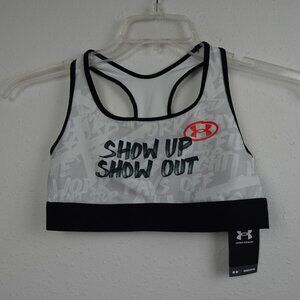 Under Armour Sports Bra Size S Gray Racerback Sports Top Medium Support Stretch